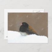 Mit Augen Junco-Malerei - Original Bird Art Postkarte (Vorne/Hinten)