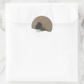 Mit Augen Junco-Malerei - Original Bird Art Runder Aufkleber (Tasche)