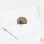 Mit Augen Junco-Malerei - Original Bird Art Runder Aufkleber (Umschlag)