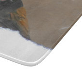 Mit Augen Junco-Malerei - Original Bird Art Schneidebrett (Ecke)