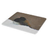 Mit Augen Junco-Malerei - Original Bird Art Schneidebrett (Ecke)