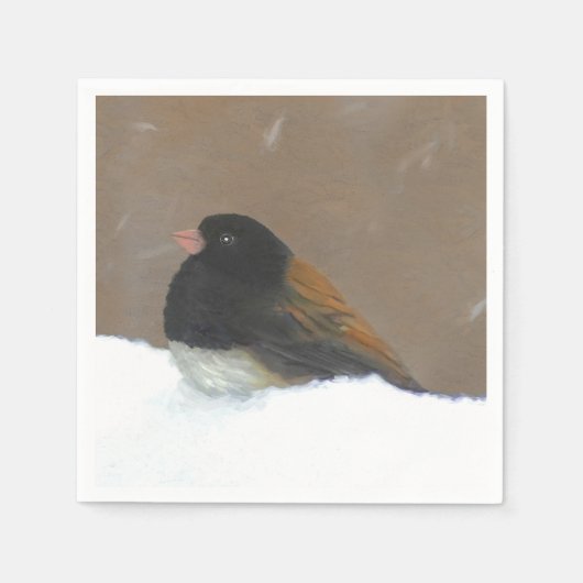 Mit Augen Junco-Malerei - Original Bird Art Serviette (Vorderseite)