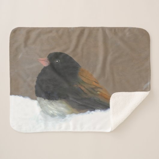 Mit Augen Junco-Malerei - Original Bird Art Sherpadecke (Vorderseite (Horizontal))