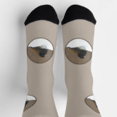 Mit Augen Junco-Malerei - Original Bird Art Socken (Oben)