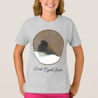 Mit Augen Junco-Malerei - Original Bird Art T-Shi