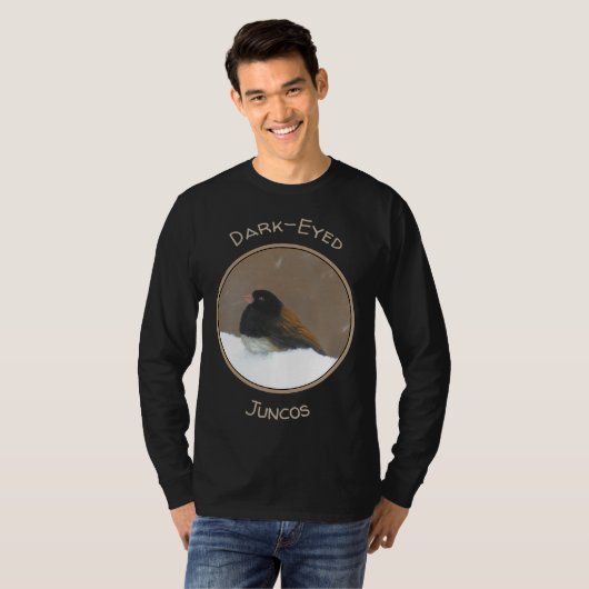 Mit Augen Junco-Malerei - Original Bird Art T-Shirt (Vorne ganz)