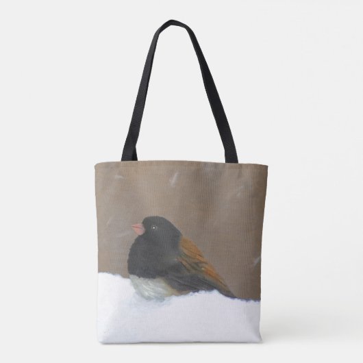 Mit Augen Junco-Malerei - Original Bird Art Tasche (Rückseite)