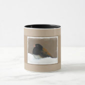 Mit Augen Junco-Malerei - Original Bird Art Tasse (Zentrum)