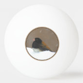 Mit Augen Junco-Malerei - Original Bird Art Tischtennisball (Rückseite)