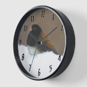 Mit Augen Junco-Malerei - Original Bird Art Uhr (Winkel)