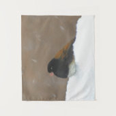 Mit Augen Junco-Malerei - Original Bird Art Wandteppich (Vorderseite)