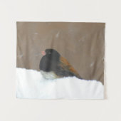 Mit Augen Junco-Malerei - Original Bird Art Wandteppich (Vorderseite (Horizontal))