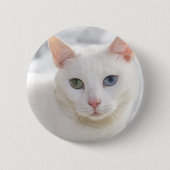 mit Augen Katze nah Button (Vorderseite)