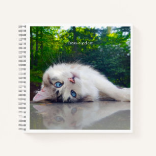 Mit Augen Katze Notizblock