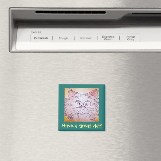 mit Augen Katzenmagnet - blau Magnet (In Situ (Geschirrspüler))