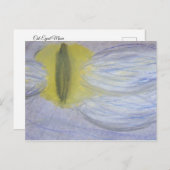 mit Augen Katzenmond Postkarte (Vorne/Hinten)