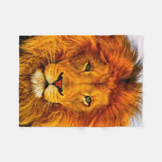 Mit Augen-Löwenvlies-Blanket Fleecedecke (Vorderseite (Horizontal))
