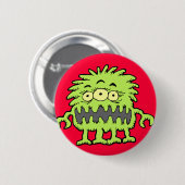 Mit Augen Monster des Mongo-3 Button (Vorne & Hinten)