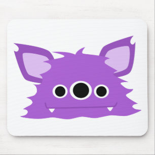 Mit Augen Monster lila drei Mousepad