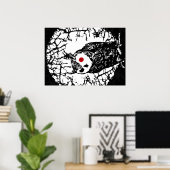 Mit Augen Rot Poster (Heimbüro)