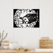 Mit Augen Rot Poster (Küche)