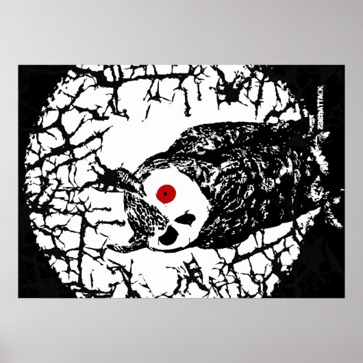 Mit Augen Rot Poster (Vorne)