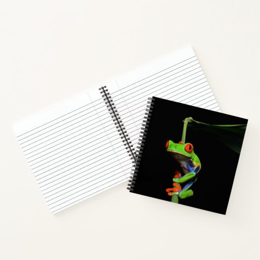 Mit Augen, roter Frosch Notizblock (Innenseite)
