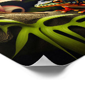 Mit Augen Rotkehlfrosch Poster (Ecke)