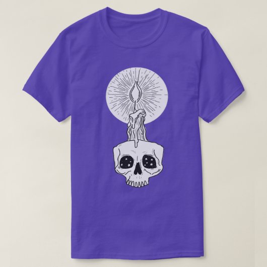 mit Augen Schädelkerze T-Shirt (Design vorne)