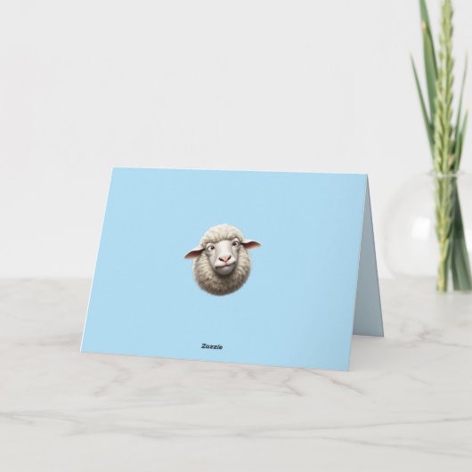 Mit Augen Schaftabdruck Feiertagskarte (Rückseite)