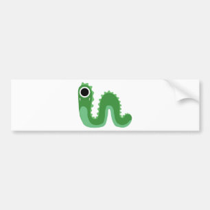 Mit Augen Schlangen-Monster des Grün-eins Autoaufkleber