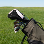 Mit Augen schwarze Katze, rosa Golf Headcover (In SItu)