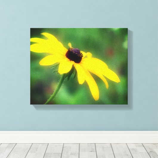 Mit Augen Susan-Blume Leinwanddruck (Insitu (Holzboden))