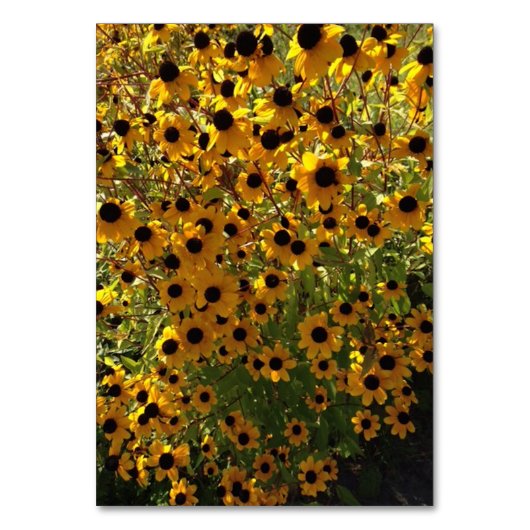 Mit Augen Susan-Blume mit benutzerdefiniertem Lese Tischnummer (Vorderseite)