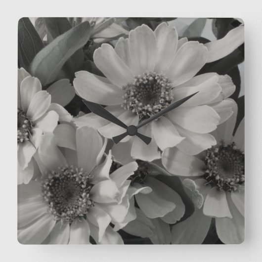 Mit Augen Susan Blumen Browns Quadratische Wanduhr (Vorderseite)