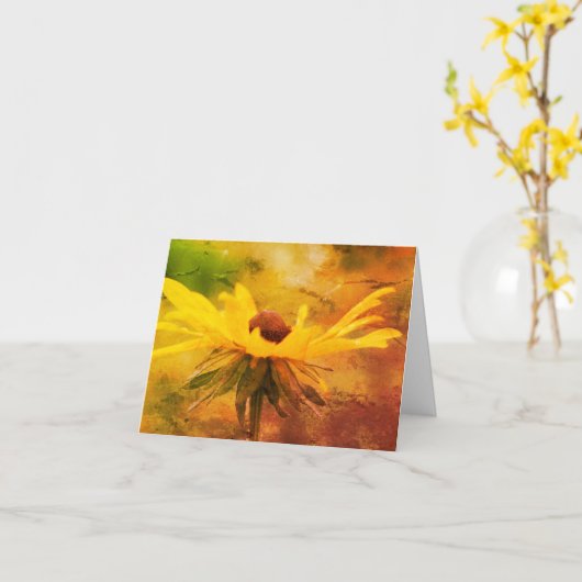 Mit Augen Susan Floral Art Note Karte (Gelbe Blume)