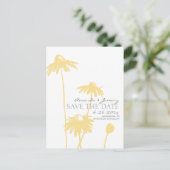 Mit Augen Susans in Gelb und Weiß Save the Date Ankündigungspostkarte (Stehend Vorderseite)