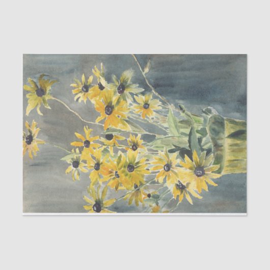 Mit Augen Sushi in Vase Aquarell Seidenpapier (Vorderseite)