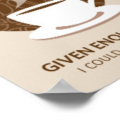 Mit ausreichend Kaffee Art Poster drucken (Ecke)