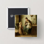 Mit Baby spielen, 19. Jahrhundert Button (Vorne & Hinten)