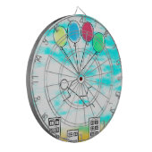 Mit Ballons über die Stadt fliegen Dartscheibe (Vorderseite Links)