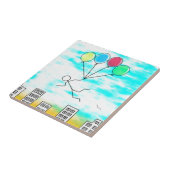 Mit Ballons über die Stadt fliegen Fliese (Seite)