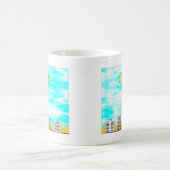 Mit Ballons über die Stadt fliegen Kaffeetasse (Mittel)