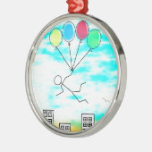 Mit Ballons über die Stadt fliegen Ornament Aus Metall (Links)