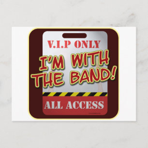 Mit Band Backstage Pass Postkarte