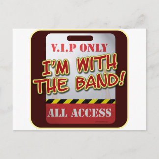 Mit Band Backstage Pass Postkarte