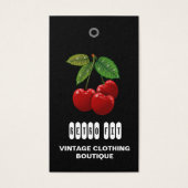 Mit Barcode-Bekleidungspreis-Tags Vintage Kirschen (Vorderseite)