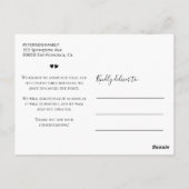 Mit Bedauern schwarz-weiß Annullierungsanzeige Postkarte (Rückseite)