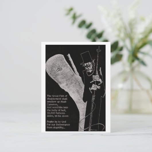 mit Behinderung Ahab Postkarte (Stehend Vorderseite)