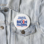 MIT BEHINDERUNG AMERIKANER FÜR BIDEN HARRIS BUTTON (Beispiel)
